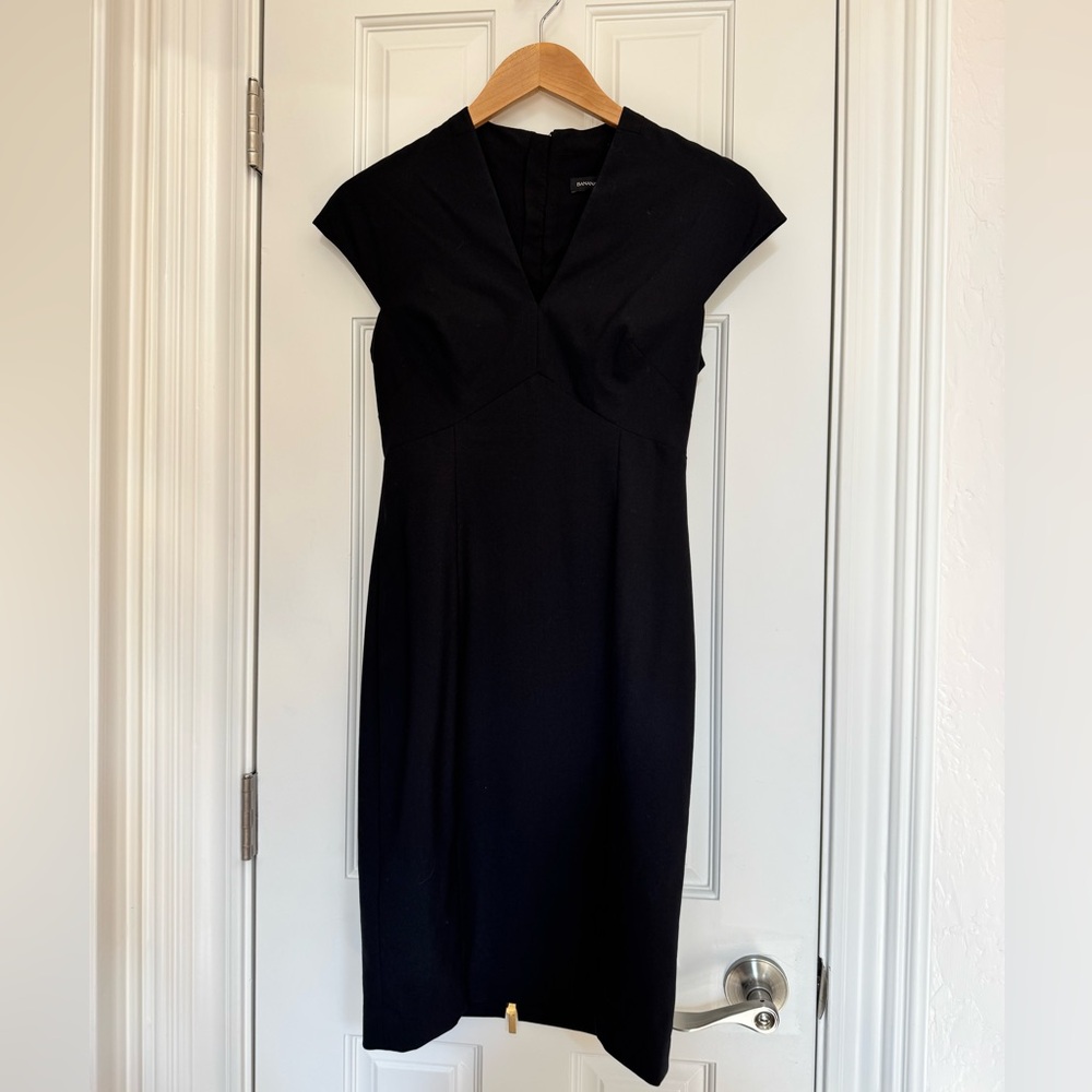 Banana Republic Classic Black Midi Dress